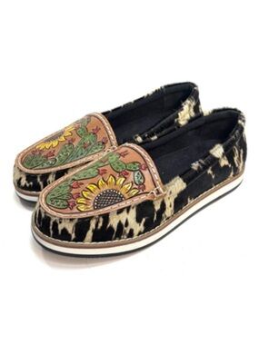 Myra Nitroon Western Hand-Tooled Slip-On Loafers | 8